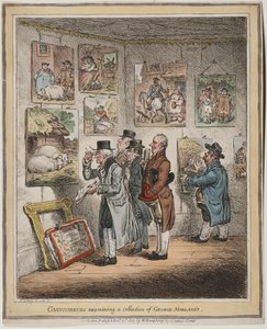 Kenners onderzoeken een collectie van George Morland